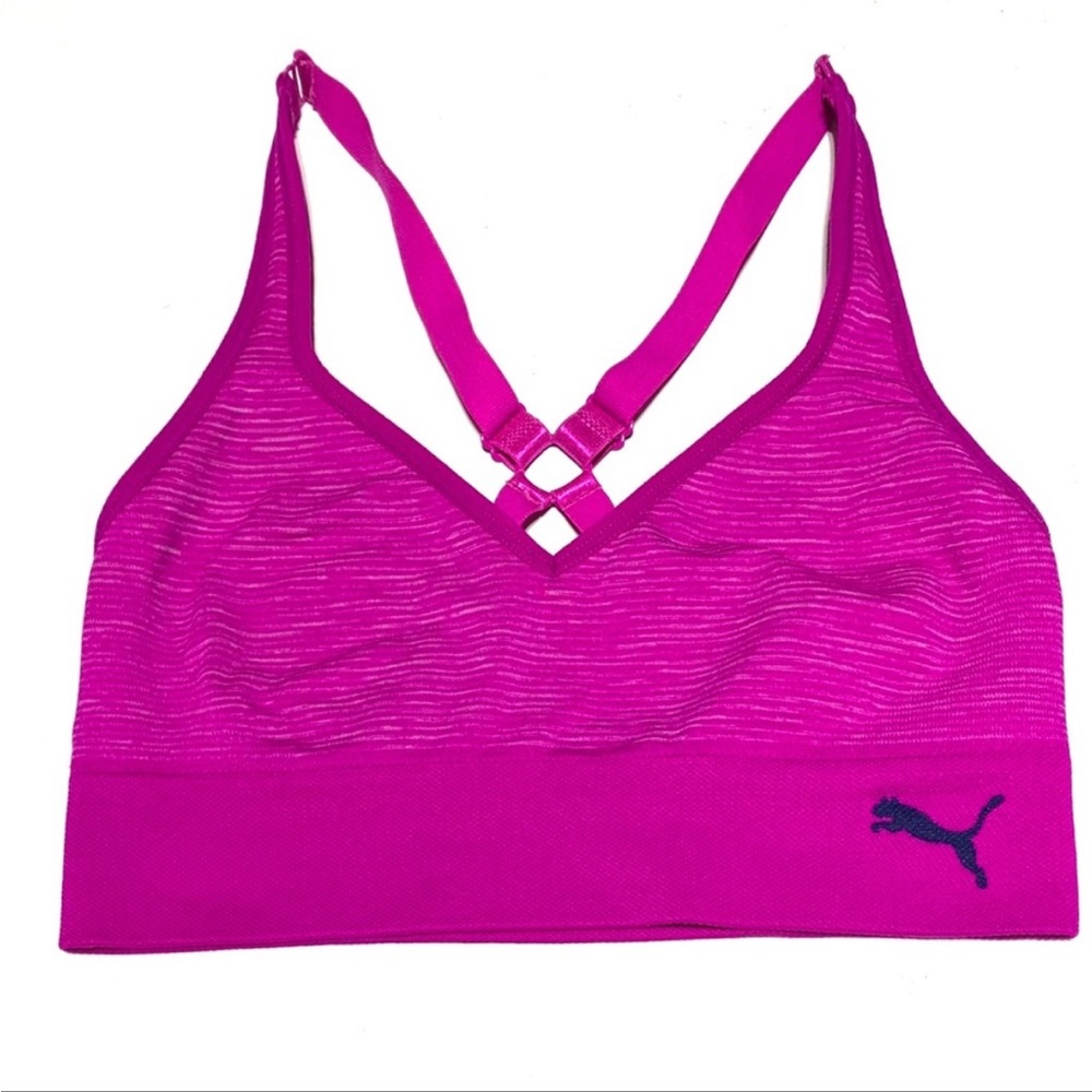 Like New Puma Fuchsia Pink Racer Back Sports Bra Size XL